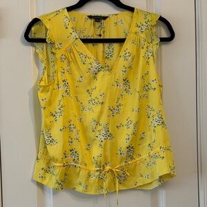 Banana Republic Yellow Floral Blouse
